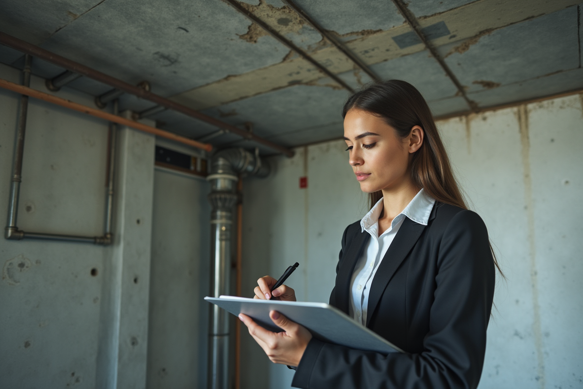 Jeune femme notant des traces d