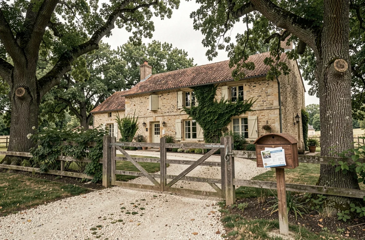 Résidence secondaire en pierre dans la campagne française illustrant l'assurance habitation