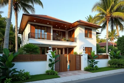 Villa moderne en bord de mer en Thaïlande avec piscine privée et vue sur la mer turquoise
